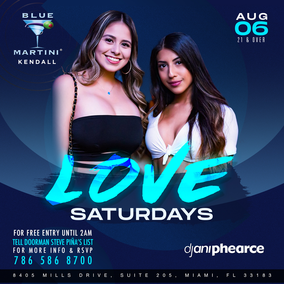 Digital design for Ani Phearce and Blue Martini Kendall 