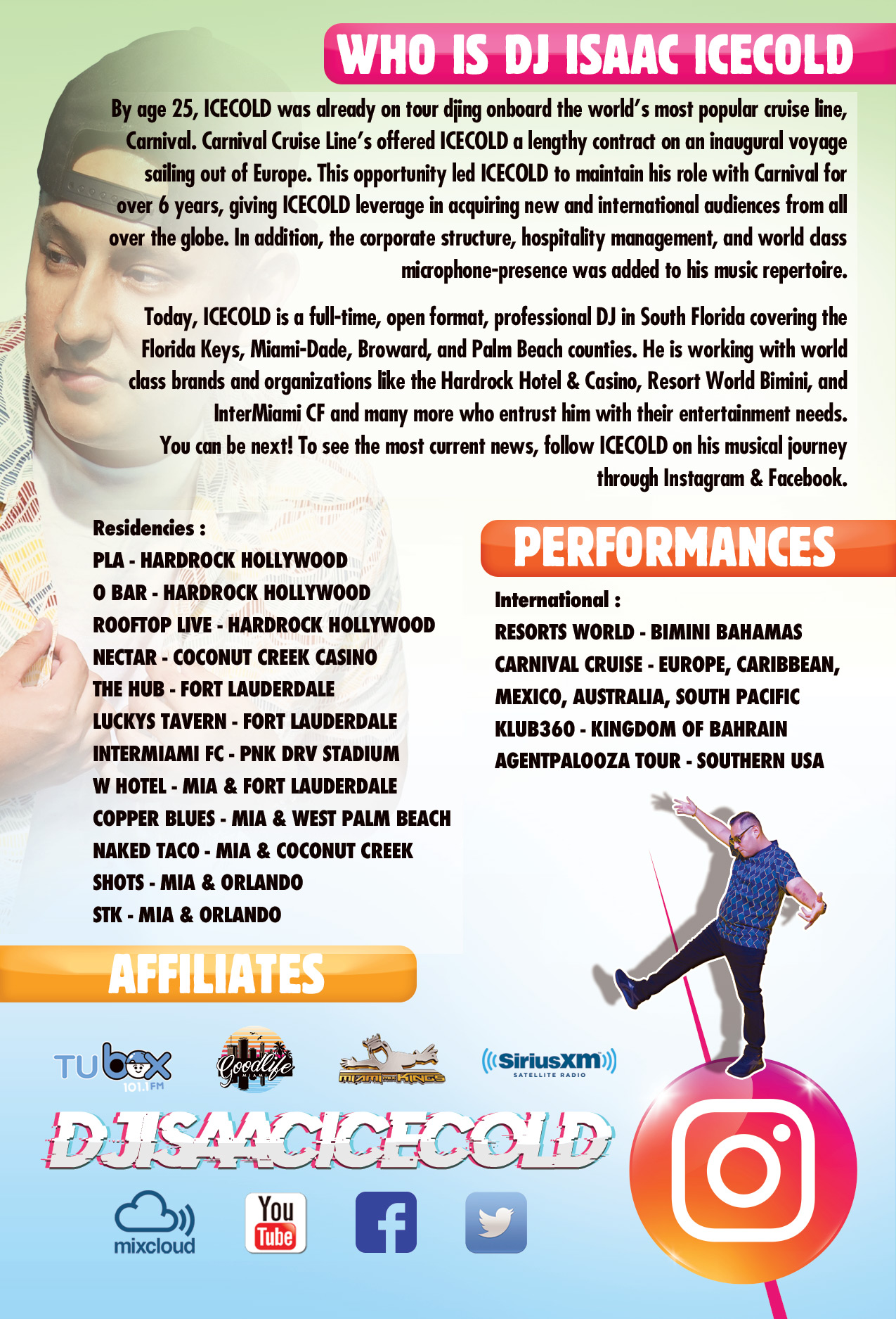 Digital and Print design for Dj Isaac Icecold